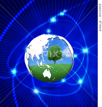 青い海の二重構造の地球／地球の中のエコロジー 8450909