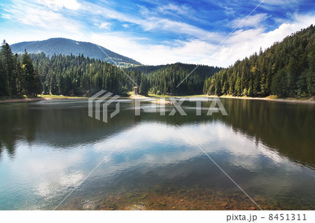 Beautiful mountain lake in Carpathians, Landscape Sinevir. Beautiful mountain lake in Carpathians, Landscape Sinevir. 8451311