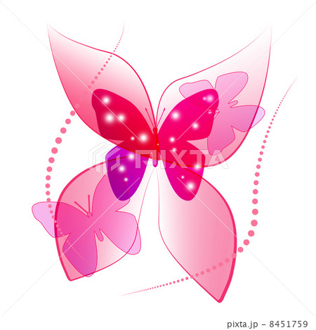 蝶模様のイラスト素材