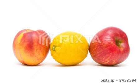 Fresh fruits isolated on a white background close-up Fresh fruits isolated on a white background close-up 8453594
