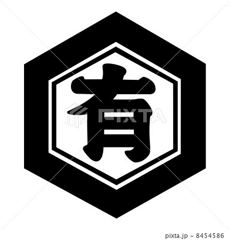 二重亀甲に有文字 神魂神社のイラスト素材