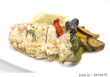 おいしいグリルチキンと野菜 8456070