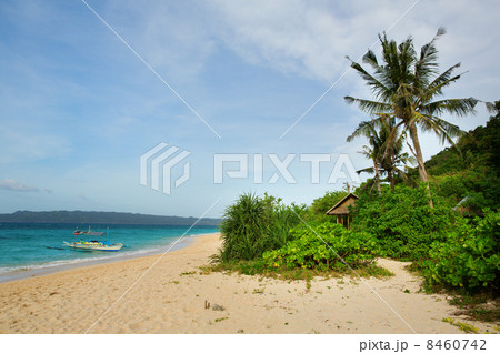 Puka beach on Boracay island, Philippines 8460742
