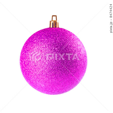 Pink christmas ball on white background Pink christmas ball on white background 8474424