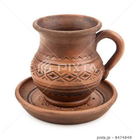 clay cup and saucer clay cup and saucer 8474849