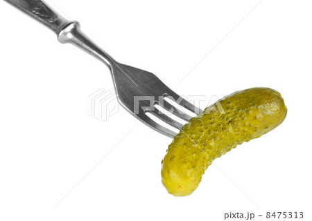 Marinated cucumber and fork 8475313