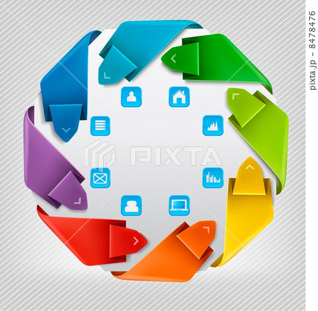 Info graphics banner with icons. Modern design template. Vector 8478476