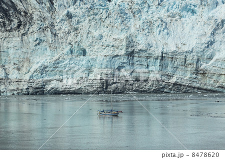 Sailboat in front of tidewater glacier Alaska Sailboat in front of tidewater glacier Alaska 8478620