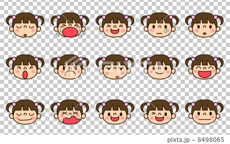 Girls' facial expression 15_ color 8498065