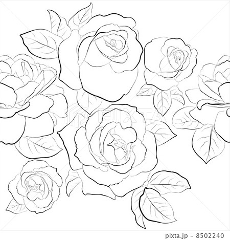 Seamless pattern. Roses 8502240