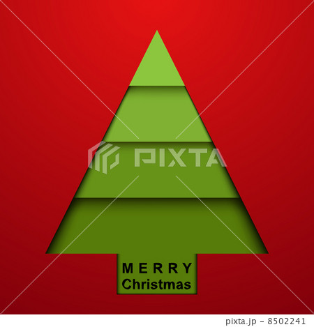 Christmas tree on red background 8502241