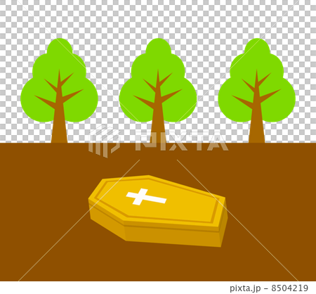 土葬のイラスト素材