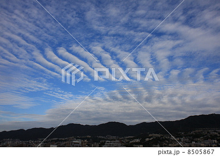 珍しい雲の写真素材