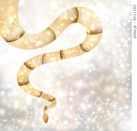Golden snake on silver backgound 8511162