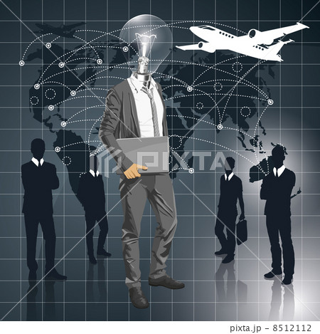 Lamp Head Man With Laptop 8512112