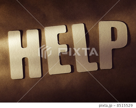 The word Help on paper background The word Help on paper background 8515529