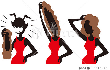 正体を現した悪魔のイラスト素材