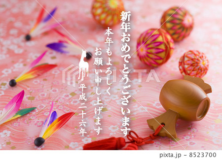 2014年賀状デザイン素材-縁起物 2014年賀状デザイン素材-縁起物 8523700