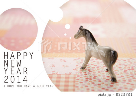 2014年賀状デザイン素材-午人形 8523731