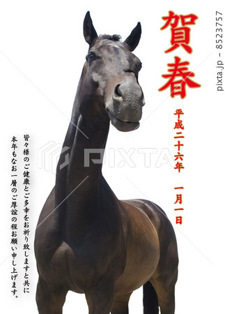 2014年賀状デザイン素材-午人形 8523757