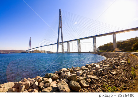 Cable-stayed bridge to Russian Island. Vladivostok. Russia. Cable-stayed bridge to Russian Island. Vladivostok. Russia. 8526480
