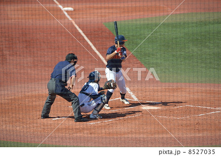 野球〜右打者・捕手・審判(イメージ) 野球〜右打者・捕手・審判(イメージ) 8527035