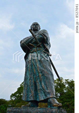 坂本龍馬の像 風頭公園 山頂 長崎県長崎市風頭町 の写真素材