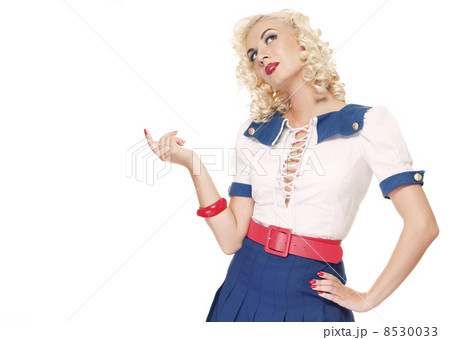 Lovely woman retro portrait Lovely woman retro portrait 8530033