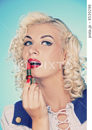 Lovely woman retro portrait 8530296