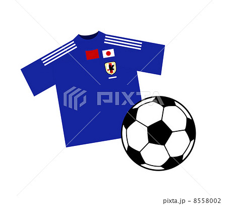 サッカーボールとユニフォームのイラスト素材 8558002 Pixta