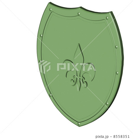 Classical sheild isolated on the white Classical sheild isolated on the white 8558351