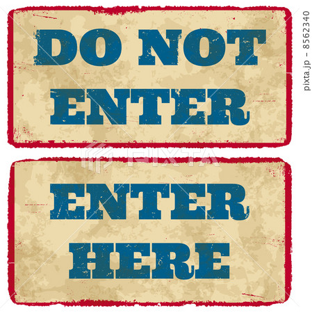 Aged enter signs 8562340