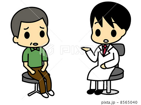 診察 高齢者のイラスト素材