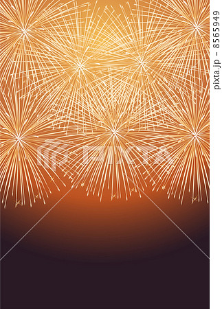 花火 夜空 夏 冬 背景 きれい 光 輝く 新年 イラスト 素材 ベクターのイラスト素材