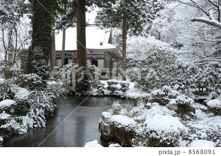 京都大原 雪の三千院 京都大原 雪の三千院 8568091