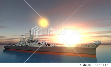 イージス艦のイラスト素材