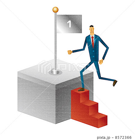 上に上がるビジネスマン 8572366