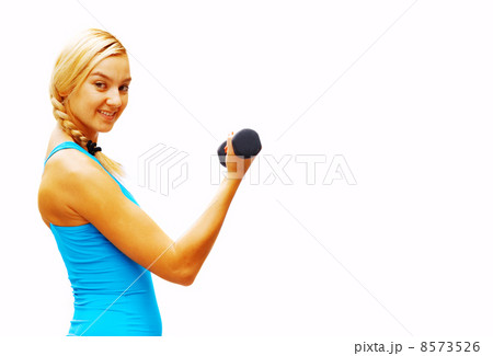 Workout Woman On White Workout Woman On White 8573526