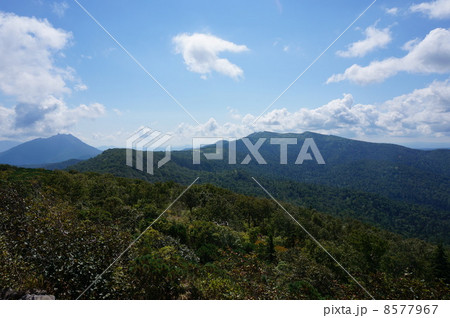 空沼岳山頂から恵庭岳と漁岳を望む 空沼岳山頂から恵庭岳と漁岳を望む 8577967
