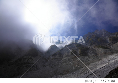 白馬大雪渓より杓子岳 8579108