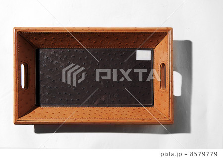 wooden tray with leather 8579779