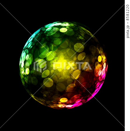 Three-dimensional colorful sphere design 8581220