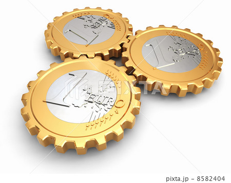 Euro coins as gear. Financial concept. Euro coins as gear. Financial concept. 8582404
