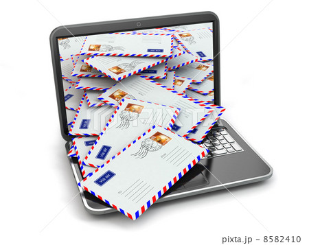 E-mail concept. Laptop and letters E-mail concept. Laptop and letters 8582410