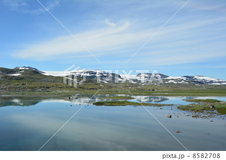 ノルウェーの氷河のある風景 8582708