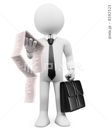 3D business white people. Invoice 8592525