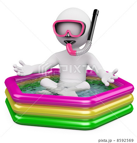 3D white people. Waiting summer holidays 8592569