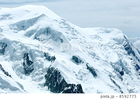 Mont Blanc mountain massif (view from Aiguille du Midi Mount, 8592775