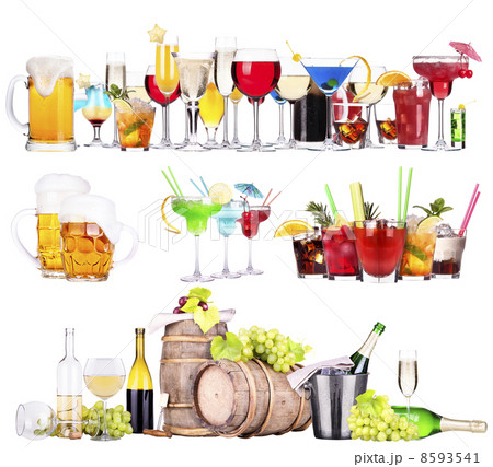different alcohol drinks set isolated different alcohol drinks set isolated 8593541