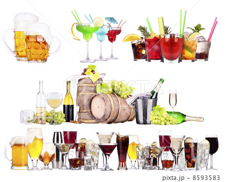 different alcohol drinks set isolated different alcohol drinks set isolated 8593583